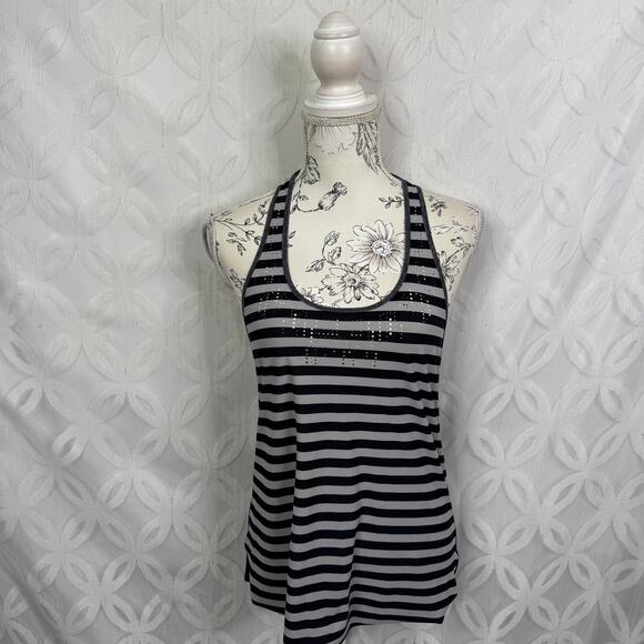 Lululemon Water Bound Singlet Apex Stripe Printed Black Dune Tank Top Size 6 - Picture 9 of 12